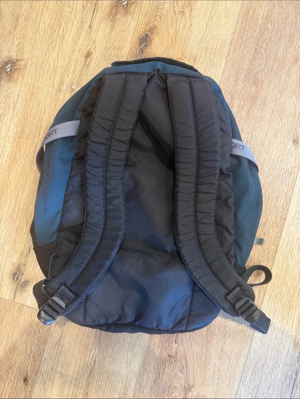 JanSport Black, Dark Green & Cream Backpack with Front Pocket